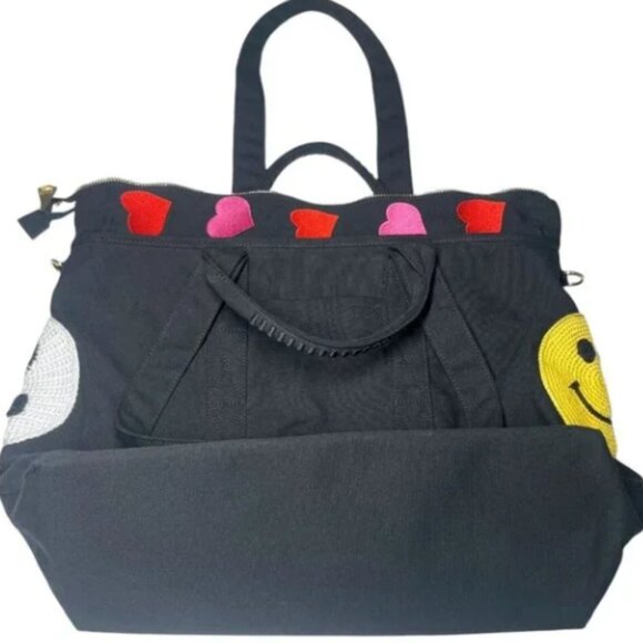 Aimee Kestenberg x Venessa Arizaga Black Embroidered Canvas Tote SOLD OUT ONLINE - Picture 10 of 11